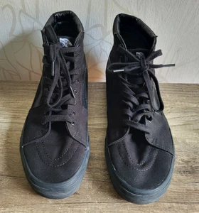 Vans Old Skool Sk8-Hi Triple Black Sneaker Skateboarden Schuhe Schwarz Gr. 47 - Picture 1 of 7