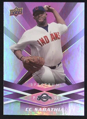 Upper Deck Spectrum CC Sabathia #54 2009 béisbol Milwaukee Brewers Foto 1 de 2