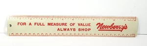 Vintage Newberry's Department Store Advertising Ruler Metal - Picture 1 of 4