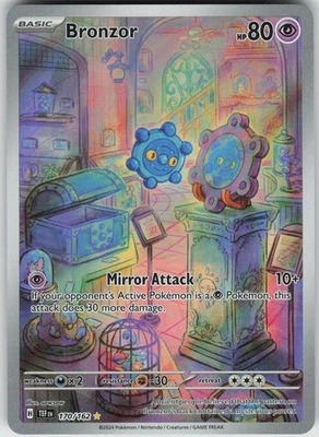 Pokemon Bronzor - 170/162 SV05: Temporal Forces Illustration Rare NM - Image 1 of 2
