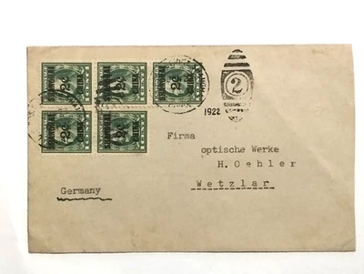 Chine  Bureau des Etats-Unis - Bloc 2c sur 1c vert sur lettre - Photo 1/4