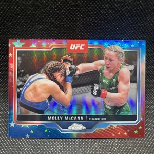 2025 Topps Chrome UFC Red & Blue Refractor Molly McCann #29 - Picture 1 of 2