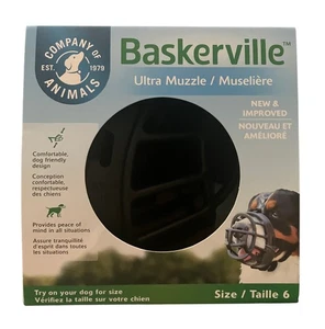 Bozal Baskerville Extra Grande XL Ultra Perro Talla 6 Negro Plástico Duro Usado en Excelente Condición Entrenamiento - Imagen 1 de 5