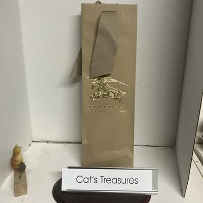 BURBERRY Genuine Gift Retail Shopping Paper Tall Bag Empty Wine Bottle Beige - Image 1 of 4