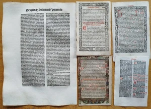 7 Early Printed Post Incunable Leaves (E) - 1495/1550 - Picture 1 of 2