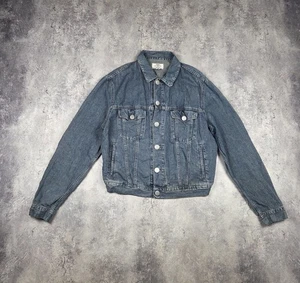 Vintage Armani Jeans Linen Bomber Jacket Mens Luxury Italy Long Sleeve Size 34 - Picture 1 of 13