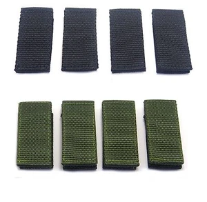 4 CINTURONES DE AJUSTE DE GANCHO Y BUCLE GUARDIANES DE SEGURIDAD DE LA POLICÍA NEGROS DE NAILON 2"" - Imagen 1 de 8