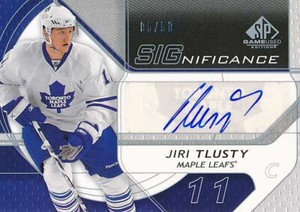 2008-09 SP Game Used SIGNIFICANCE #JT JIRI TLUSTY - x/50 - Toronto Maple Leafs