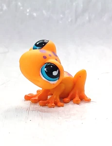 Littlest Pet Shop Authentic #874 Orange Frog With Blue Eyes And Purple Spots - Picture 1 of 3
