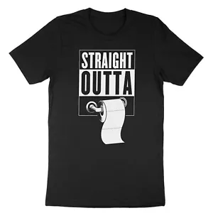 Brand New Straight Outta Toilet Paper Unisex T-Shirt Black Kids Adults All Sizes - Picture 1 of 1