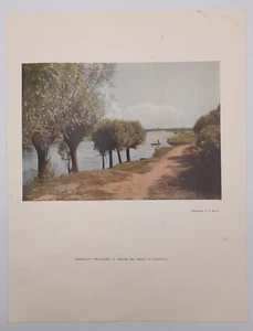 Clipping Stampa 1930 Paesaggio Virgiliano Il Mincio nei pressi di Mantova - Imagen 1 de 1
