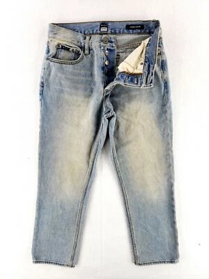 RVCA Flood Denim 30x26 Jean Button Fly Classic Fade Distressed Look Retro Grunge - Image 1 of 4