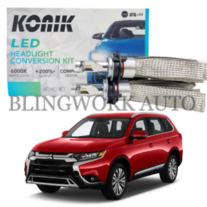 (CUSTOM) KONIK H7 LED kit for Mitsubishi Outlander ZK ZL 15-21 6000K Headlight