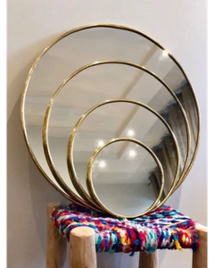 Round Mirror , Handmade Moroccan Mirror, Nursery Decor, Wall Decor - Picture 1 of 5