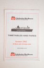 Ferry Timetable Caledonian Macbrayne Summer 2002