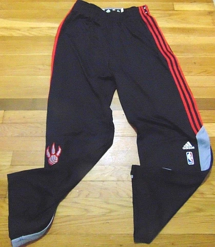 ADIDAS NBA AUTHENTIC TORONTO RAPTORS BLACK ON COURT PANTS BUTTON DOWN SIZE XL+2 Cover