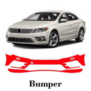 Front bumper PreCut PPF Paint Protection Film For Volkswagen CC R-Line 2014-2017 - Picture 1 of 8