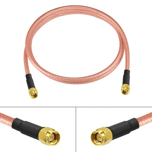 SMA Male to Male Cable RG400 LowLoss 1m for 4G LTE WiFi Antenna Router,Ham Radio - Picture 1 of 10