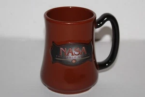 NASA The Space Agency Large Heavy Brown Sculpted 3D Coffee Mug 16 oz EUC - Picture 1 of 6