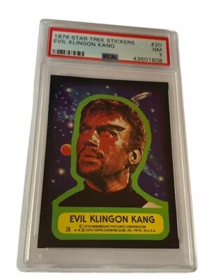 Star Trek Trading Card Sticker 1976 Topps PSA 7 Evil Klingon Kang #20 warbird sp - Image 1 of 3