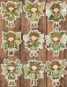 Woodland Fairy Boy Die Cut Vinyl Stickers Scrapbooking Laptop Waterbottle - Picture 1 of 1