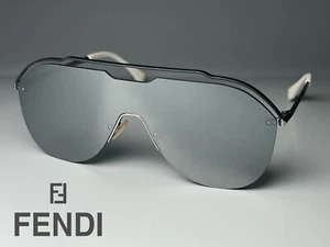 New FENDI Sunglasses Aviator FF M0030/S Metal Silver 140mm Authentic - Picture 1 of 7