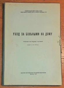 TAKING CARE OF ILL PERSON AT HOME - Set of 12 medical posters, Russia 1972 - Picture 1 of 4