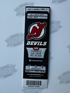 2010 Toronto Maple Leafs at New Jersey Devils Ticket 12/26/10 - Picture 1 of 1