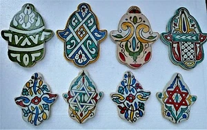 Marokkanische handbemalte Keramik Hand von Fatima / Hamza * rustikal 2 Größen verfügbar - Bild 1 von 17
