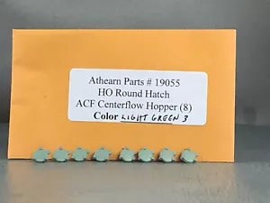 Athearn Parts - 8 Round Hatches for 55' Covered Hopper - # 19055 (Light Green) - Picture 1 of 12
