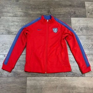 2013-2014 Nike Soccer Team USA Full Zip Jacket Red Blue White - Youth Size XL - Picture 1 of 7