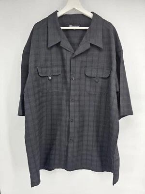 Mens Montique Black Button T Shirt Short Size Size 4XL - Image 1 of 4