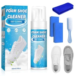 Shoe Cleaner,White Shoe Cleaner Kit,200ml Sneaker Cleaner,Suede Shoe Cleaner, - Picture 1 of 7