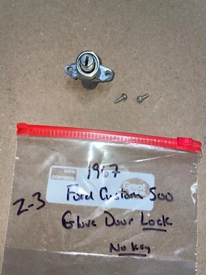 66 - 67 Ford Custom 500 Dash Glove Box Door Lid LATCH Button - Image 1 of 4