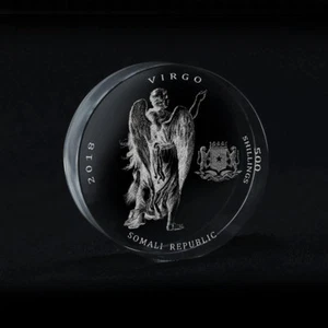 Somali Republic 500 Shillings, Signs of Zodiac Virgo Crystal Coin 2018, Rare - Picture 1 of 4