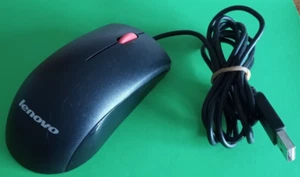 Levovo USB Optical Wired Scroll Mouse - Black - MOEUUOA - Picture 1 of 3