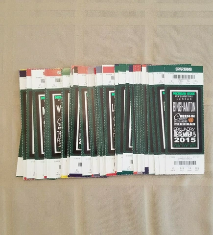 2015-16 MICHIGAN STATE SPARTANS BASKETBALL TICKET STUBS Cover