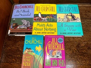 Jill Churchill Cozy Mystery Novels Jane Jeffery & Grace & Favor Lot of 5 Mystery - Imagen 1 de 3