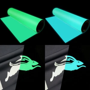 T-shirt HTV vinile trasferimento di calore Glow in the Dark ferro su pressa di calore 12 pollici x 10 piedi - Foto 1 di 23