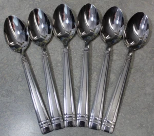 Cambridge Silver Stainless Axis Sand Silverware set of 6 TEASPOONS - Picture 1 of 4