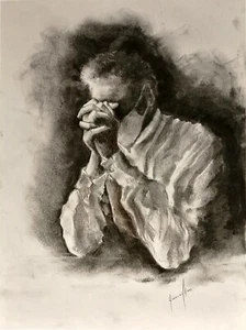 Pandémie - Fusain (Oeuvre originale signée) - Picture 1 of 2