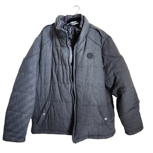 Coogi Australia Coat Mens Size 2X XXL Gray Wool Blend Toggle Jacket Puff Quilted - Picture 1 of 17
