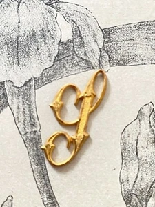 Joli Monogramme en métal doré Lettre S initiale, shabby Art nouveau 2 cm - Foto 1 di 2