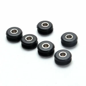 Black Flatside Rubber Gas Fuel Tank Mounts Pack FOR Softail 84-99 FXWG - Picture 1 of 5