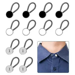 12 Pcs Shirt Collar Button Extenders Neck Button Tie Collar Expansion for Dress - Picture 1 of 5
