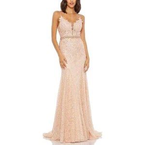 Mac Duggal Womens Lace Embellished Formal Evening Dress Gown BHFO 2877 - Picture 1 of 5