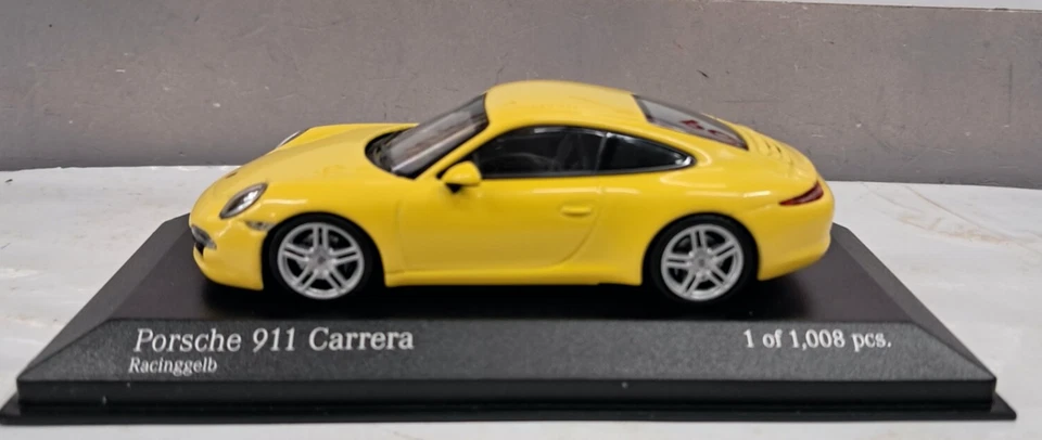 MIAXICHAMPS 1/43 -PORSCHE 911 CARRERA 2012 GIALLO  410 060221 - Immagine 1 di 3