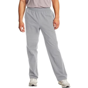 Mens 50% Cotton Open Bottom Jersey Sweatpants w/Pockets,33” Large Light Steel - Picture 1 of 5