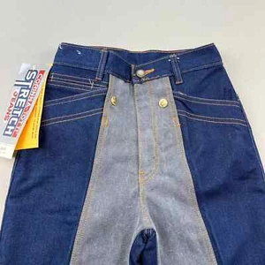 Vintage Corinna-Totti Blue Stretch Denim Jeans Girls 3/4 Dark Wash Canvas NWT - Picture 1 of 8