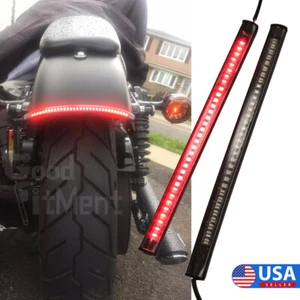 Motorcycle 49 LED Strip Light Tail Brake Turn Signal For Kawasaki Ninja Honda CB - Picture 1 of 12